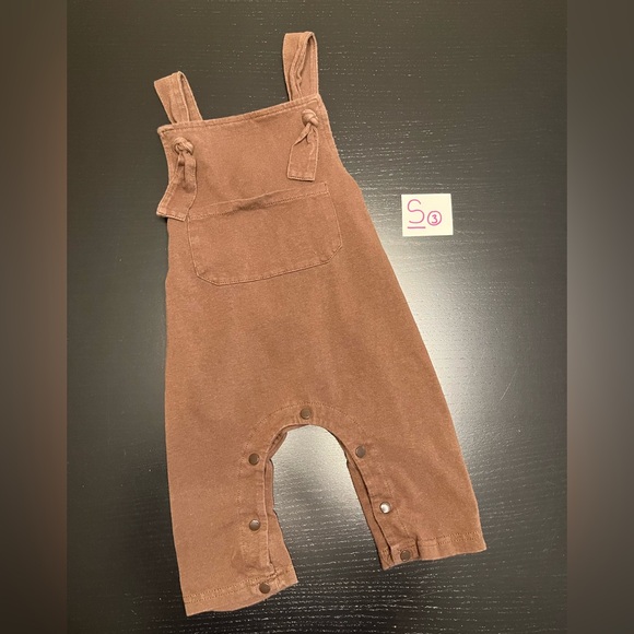 Other - ⭐️2/$5.00⭐️ Cozy Boho Style 6-9m Brown Overalls